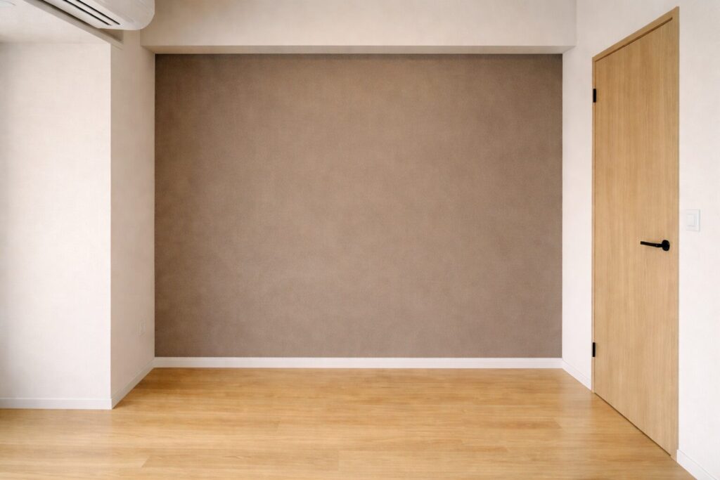 アクセントクロス施工イメージ 京都 マンション グレージュ