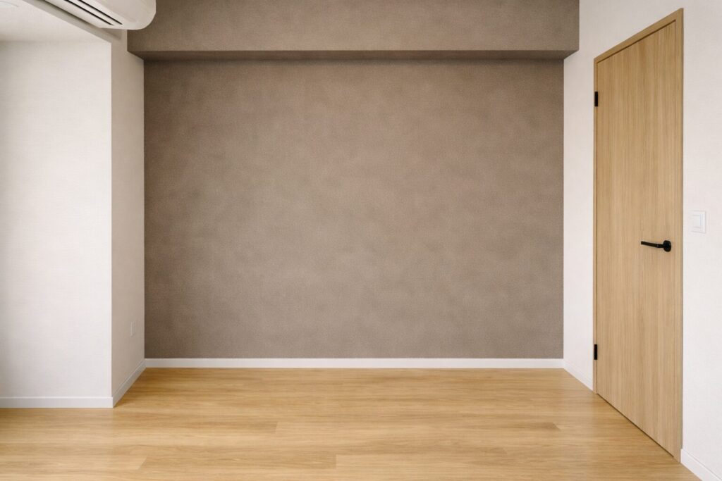 アクセントクロス施工 梁までの場合