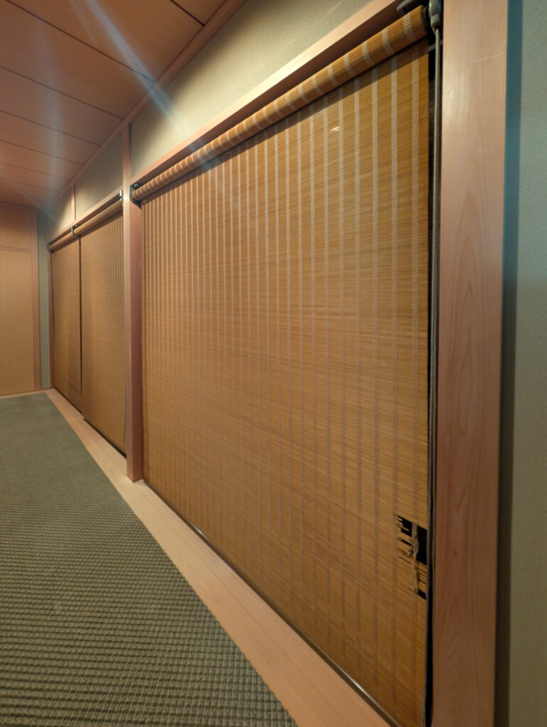経木スダレの劣化状況 京都市伏見区 和室窓